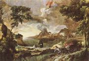 DUGHET, Gaspard Landscape with St Augustine and the Mystery of the Trinity (mk08) Spain oil painting artist